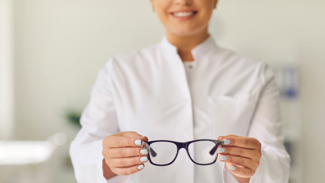 Optometrist at their practice considering home loan options