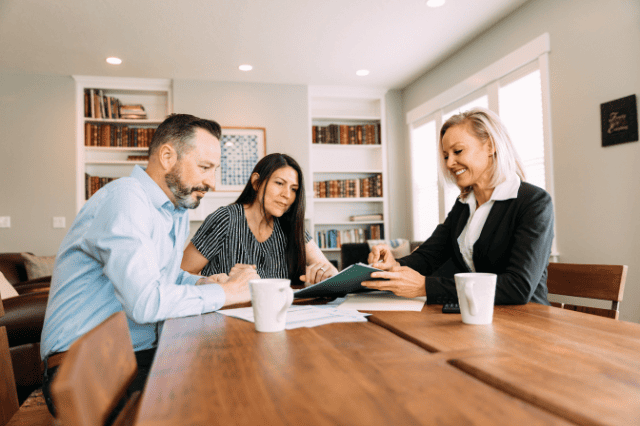 SMSF trustees meeting with adviser — preparing for property loan approval in Australia.