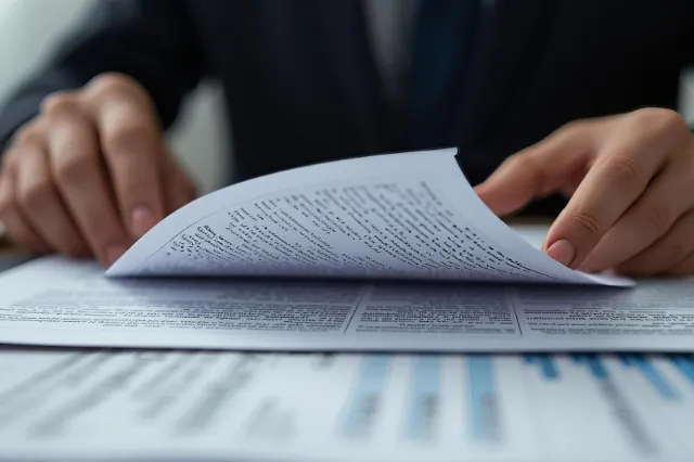 Trustee reviewing SMSF documents — assessing property outlook and liquidity resilience. Trustee reviewing SMSF documents — assessing property outlook and liquidity resilience.