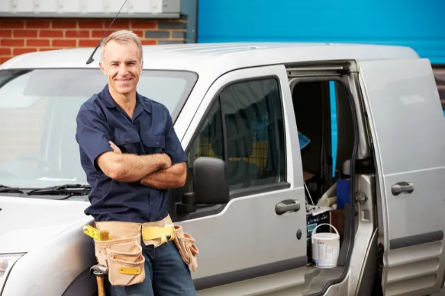 Tradie with a work vehicle financed for business use